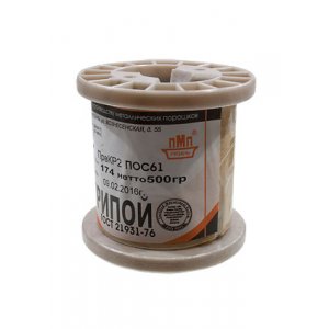 Припой ПОС61 ПРВ 2.0мм катушка 500г