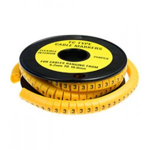 EC-3 "3", маркер для кабеля  "3"  250шт