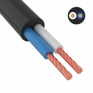 Провод ПВС 2x2,5 мм², 100 м., черный, ГОСТ  (ККЗ)