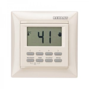 Терморегулятор программируемый RX-527H (бежевый) REXANT (совместим с Legrand серии Valena)