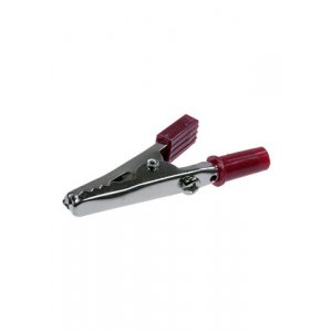 16-0006, зажим крокодил 55мм красный