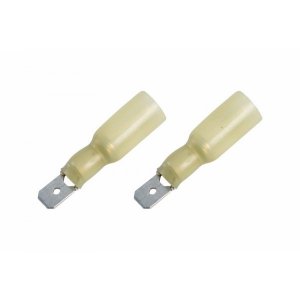 КЛЕММА ПЛОСКАЯ изолированная термоусаживаемая штекер - 6.35мм 4.0-6.0мм² (РПи-п-т 6.0-(6.3) / DRS/MDD5.5-250) желтый  REXANT