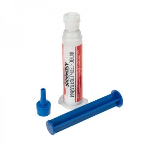 Флюс-гель для пайки REXANT, пайка алюминия, 12 мл, техно-шприц, блистер