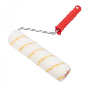 Валик полиамид  белый с желтой полосой, ворс 11 мм, ширина ролика 240 мм, Ø 42 мм, бюгель 8 мм, серия «Мастер» REXANT