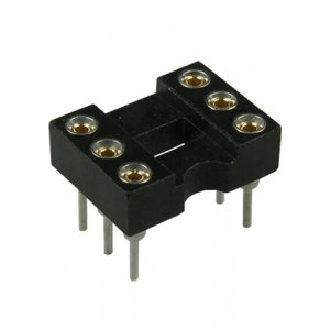 TRS-6, панелька для микросхем DIP 6 контактов узкая