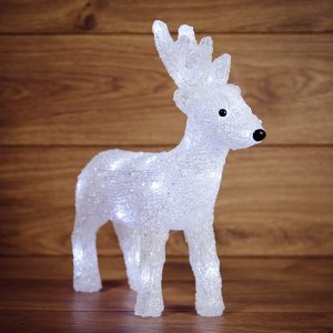 Акриловая светодиодная фигура "Оленёнок" 30х14х35 см, 4,5 В (3*АА), 40 светодиодов