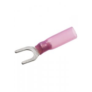 НВИ-Т 1.5-5, наконечник вилочный под винт М5 на провод 1.7мм красный с термоусадкой