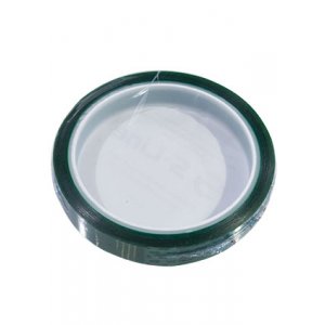 NKS-1425PTS-G-15, 15мм 33м термостойкая ПЭТ клейкая лента зеленая