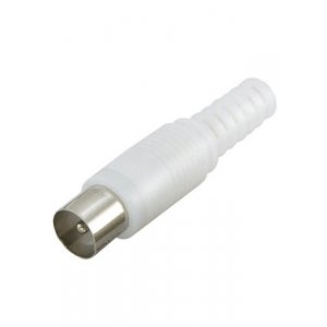 SQ1809-0011, гнездо антенное ТВ пластик без пайки белое