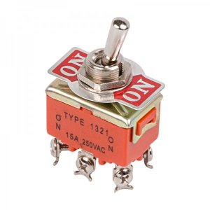 Тумблер 250V 15А (6c) ON-ON двухполюсный  (KN-202)  REXANT