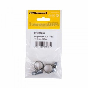 Хомут червячный 10-16 мм, (упак. 2 шт)  PROconnect