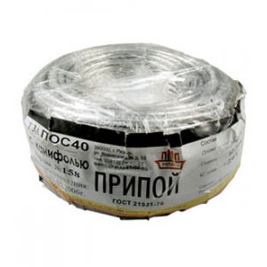 Припой ПОС40 ТР 3.0мм бухта 1 кг