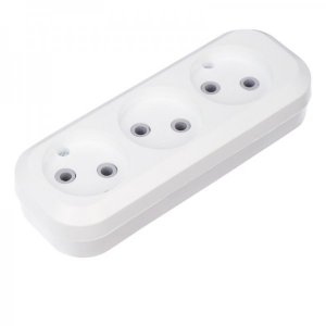 Колодка 3 гнезда без заземления Rexant На экспорт не продавать!!!