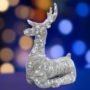 Фигура объемная пушистая "Олень Лежачий"