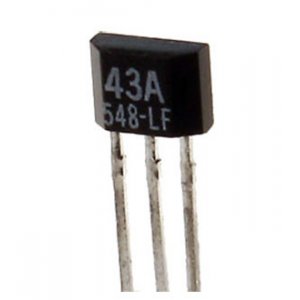 SS443A, датчик Холла униполярный 180/75Гаусс 30В 0,4В 20мА, TO92