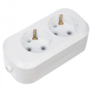 Колодка 2 гнезда с заземлением Rexant На экспорт не продавать!!!