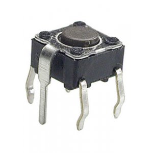 0643GHIM-130G-G, кнопка такт. 6х6 с заземл. h=4.3мм (аналог TS-A1PG-130 SWT2)