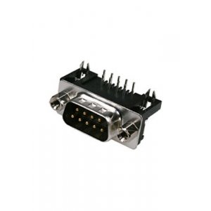 DRB-9MA, вилка D-SUB 9 pin на плату угловая 7.2мм
