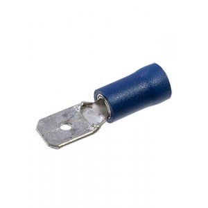 ВРПИ-П 2.5-(6.3), вибростойкая ножевая вилка 6.3мм син.на пр.1.5-2.5мм2