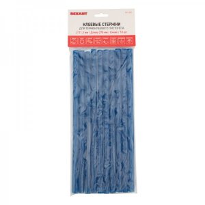 Клеевые стержни REXANT, Ø11 мм, 270 мм, синие, 10 шт., хедер     Новинка!
