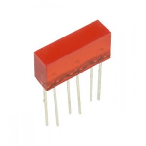 L-845/3SRDT, светодиодная полоса красная 5х16мм 10мКд