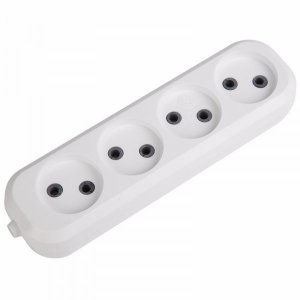 Колодка 4 гнезда без заземления Rexant На экспорт не продавать!!!