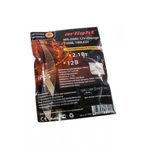 017992 WR-5000-12V-ORANGE, светодиодная нить, 12V(1608, 100 LED)  (5м)