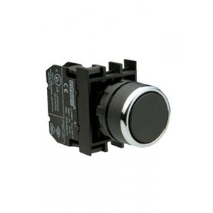 B101DH, Кнопка нажимная круглая черная
