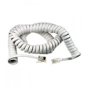 18-2041, Шнур витой телефонный для трубки 4Р4С, L=4.00м., белый