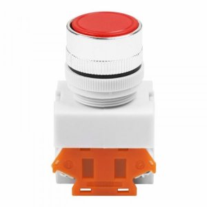 Выключатель-кнопка 10А ON-(ON) Б/Фикс Ø22 красная Стоп (Y090-11BN)  REXANT