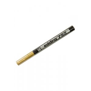 EDDING 792 золотой, лаковый маркер  с круглым наконечником 0.8 мм металлическая оправа
