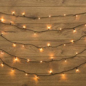 ТВИНКЛ 20 м, темно-зеленый ПВХ, 160 LED Теплый белый, не соединяется