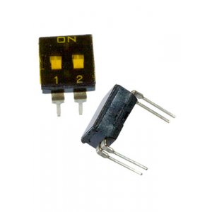 DI-F02, Dip переключатель герметичный 2 поз. 2.54мм 24В 25мА