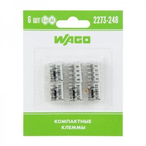 Компактная 8-проводная клемма, 6 штук (серия 2273-248)