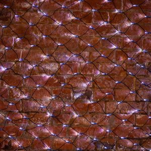 СЕТЬ 2х1,5м, черный ПВХ, 288 LED БЕЛЫЕ, соединяется