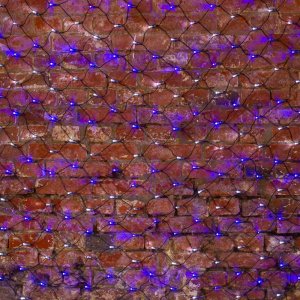 СЕТЬ 2х1,5м, черный ПВХ, 288 LED БЕЛЫЕ/СИНИЕ, соединяется  (из заказа NKG-002 - не соединяется)