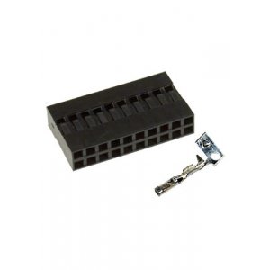 BLD-20, гнездо на кабель шаг 2.54мм 2x10 с контактами