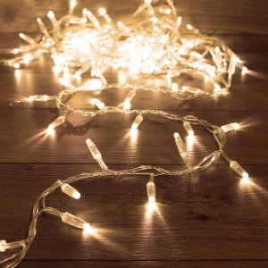 Гирлянда «Кластер» 10 м, прозрачный ПВХ IP65, 200 LED, теплый белый, соединяется (нужен шнур питания 303-500/303-500-1)