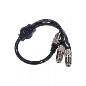 3-0311, переходник  штекер RCA-2 гнездо RCA , 0.2 м металл"позплоченный"