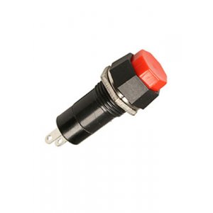 PBS14A, кнопка с фиксацией ON-(OFF) 250B 1A красная