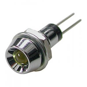 L-603Y, Светодиод с держателем желтый D=8мм h=3мм M6