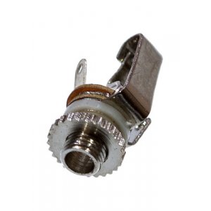 1-037, Разъем аудио 2.5мм "гн" стерео металл на корпус с гайкой