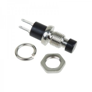 Выключатель-кнопка  металл 220V 2А (2с) (ON)-OFF  Ø7.2  черная  Micro (RWD-301, PBS-10B)  REXANT