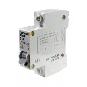 49060-06-С, автоматический выключатель 1 полюс 6А 230/400В тип С