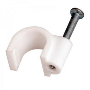 Крепеж кабеля круглый  8 мм, белый (упак. 50 шт)  REXANT