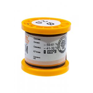 Припой ПОС61 ТР 2.0мм катушка 100г (СПЕЦ. ФЛЮС СА402)