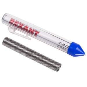 Припой с канифолью REXANT, 20 г, Ø1.0 мм, (олово 60%, свинец 40%), колба-карандаш