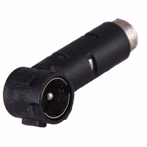 ПЕРЕХОДНИК  TV  шт "Европа" - гн "Азия"  угловой  пластик  тип-1  REXANT ВЫВОДИМ