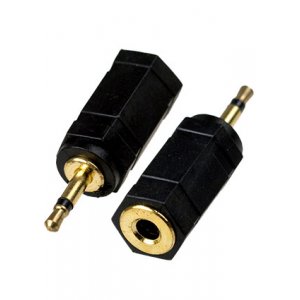 2-000G, переходник 2.5мм штекер моно-3.5мм гнездо моно пласт."позол."