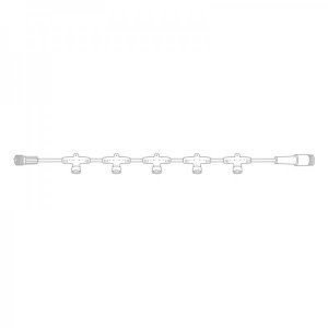 Разветвитель - шина для уличных гирлянд Professional  (1 вход, 5 выходов) белый ПВХ